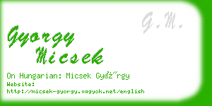 gyorgy micsek business card